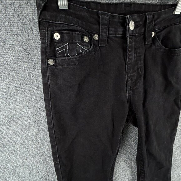 TRUE RELIGION JENNIE Curvy Mid Rise Skinny Black Jeans Women Size 29 Stretch - Picture 5 of 15